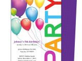Free Birthday Party Invitation Templates Uk Kids Party Templates Balloons Kids Birthday Party
