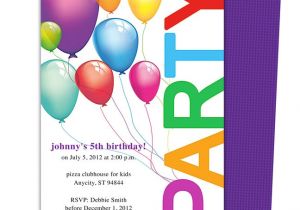 Free Birthday Party Invitation Templates Uk Kids Party Templates Balloons Kids Birthday Party