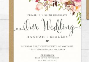 Free Blank Template for Wedding Invitation 16 Printable Wedding Invitation Templates You Can Diy
