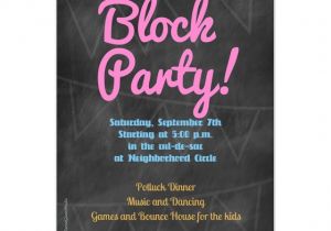 Free Block Party Invitation Template Chalkboard Block Party Invitation Invitations Cards On