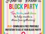 Free Block Party Invitation Template How to Throw A Block Party Printable Invitation Template