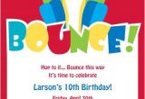 Free Bounce Party Invitation Template Birthday Invites Design Of Bounce House Birthday