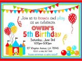 Free Bounce Party Invitation Template Bounce House Party Invitations Bouncy Castle Printable