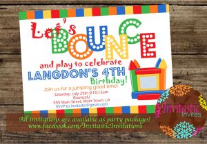Free Bounce Party Invitation Template Jump Party Invitation