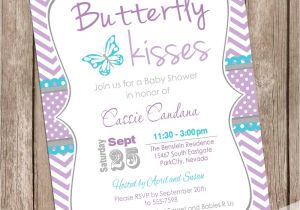 Free butterfly Baby Shower Invitation Templates Purple butterfly Baby Shower Invitations