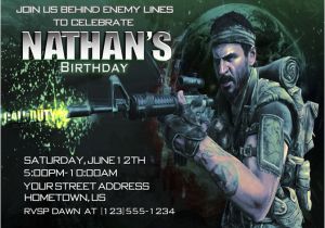 Free Call Of Duty Birthday Party Invitations Personalized Invitations