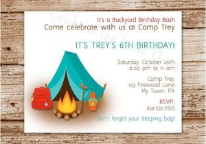 Free Camping Birthday Party Invitation Templates Free Printable Camping Birthday Invitations Printable