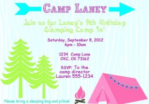 Free Camping Birthday Party Invitation Templates Glamping Birthday Party Invitation Templates Party