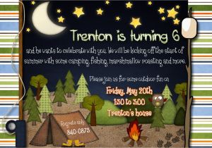 Free Camping Birthday Party Invitation Templates Scrip Scrapping the Night Away Camping Party Invites