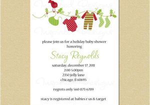 Free Christmas Baby Shower Invitations Christmas Holiday Baby Shower Invitation by