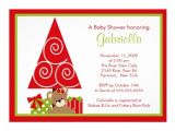 Free Christmas Baby Shower Invitations Precious Christmas Holiday Baby Shower Invitation 5" X 7