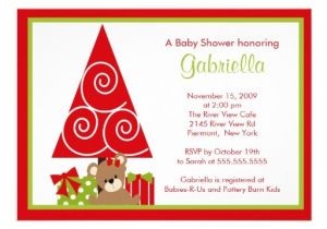 Free Christmas Baby Shower Invitations Precious Christmas Holiday Baby Shower Invitation 5" X 7