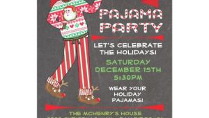 Free Christmas Pajama Party Invitations Chalkboard Christmas Pajama Party Invitations Zazzle Com