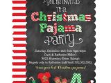 Free Christmas Pajama Party Invitations Christmas Pajama Party Chalkboard Invitation Zazzle Com