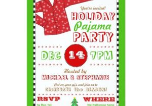 Free Christmas Pajama Party Invitations Holiday Pajama Christmas Party Invitation Zazzle