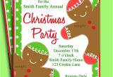 Free Christmas Party Invitation Template Christmas Party Invitation Printable Gingerbread Kid