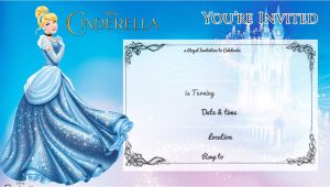 Free Cinderella Birthday Invitation Template Free Printable Cinderella Birthday Invitation Bagvania
