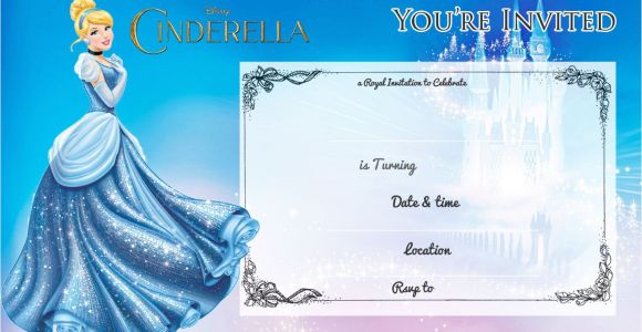 Free Cinderella Birthday Invitation Template Free Printable Cinderella Birthday Invitation Bagvania