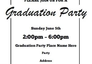 Free College Graduation Invitation Templates for Word Graduation Party Invitations Free Printable