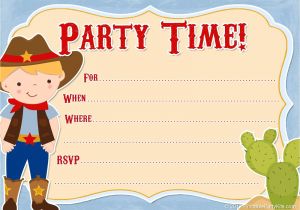 Free Cowgirl Birthday Invitation Templates Free Printable Cowboy Party Invitations From