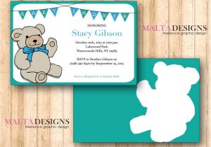 Free Customizable Baby Shower Invitations Custom Baby Shower Invitation Printable Teddy Bear 1