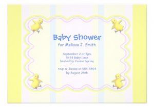 Free Customizable Baby Shower Invitations Little Chickens Baby Shower 5×7 Paper Invitation Card