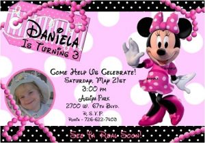 Free Customizable Minnie Mouse Birthday Invitations Minnie Mouse Birthday Party Invitations Ideas Bagvania