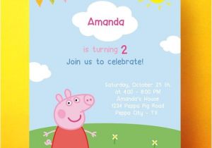 Free Digital Birthday Invitation Cards Instant Download Peppa Pig Invitation Card Editable