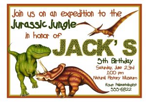 Free Dinosaur Birthday Party Invitation Template Free Printable Dinosaur Birthday Invitation
