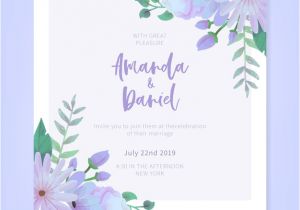 Free Download Elegant Wedding Invitation Template Elegant Floral Wedding Invitation Template Vector Free