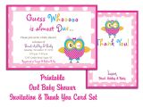 Free Downloadable Baby Shower Invites Thank You Card Printable Templates