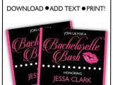 Free Downloadable Bachelorette Party Invitations Printable Bachelorette Party Invitation Download Edit