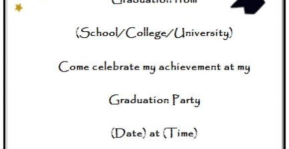 Free Downloadable Graduation Invitation Templates Homemade Graduation Party Invitation Printable Homemade