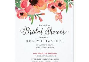 Free E Invitations for Bridal Shower Modern Floral Bridal Shower Invitation Zazzle