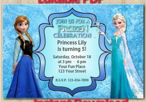 Free Editable Printable Frozen Birthday Invitations 9 Best Of Frozen Birthday Invitations Editable