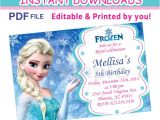 Free Editable Printable Frozen Birthday Invitations Editable Pdf Instant Download Frozen Invitation First