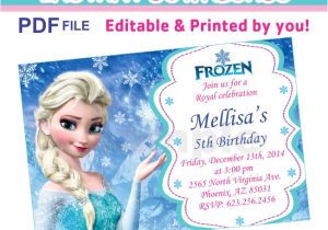 Free Editable Printable Frozen Birthday Invitations Editable Pdf Instant Download Frozen Invitation First