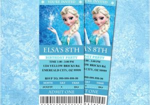 Free Editable Printable Frozen Birthday Invitations Elsa Frozen Birthday Party Invitation Ticket Printable
