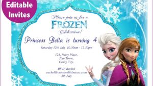 Free Editable Printable Frozen Birthday Invitations Frozen Free Printable Invitations Templates