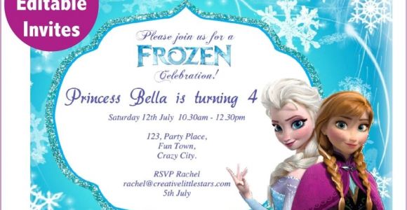 Free Editable Printable Frozen Birthday Invitations Frozen Free Printable Invitations Templates
