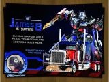 Free Editable Transformer Birthday Invitations Transformers Birthday Invitation Optimus by