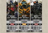 Free Editable Transformer Birthday Invitations Transformers Birthday Ticket Invitation Instant Download