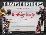 Free Editable Transformer Birthday Invitations Transformers Megatron Kids Children Birthday Party