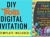 Free Electronic Party Invitations Free Trolls Digital Invitation How to Make with