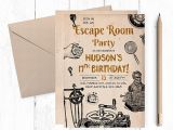 Free Escape Room Birthday Party Invitations Escape Room Invitations Escape Room Party Escape Room