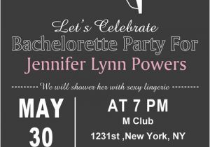 Free Evite Bachelorette Party Invitations Unique Lingerie themed Bachelorette Party Invitation Cards