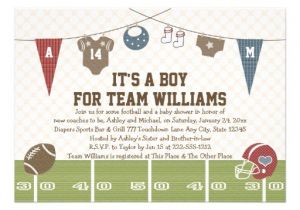 Free Football Baby Shower Invitations Couples Co Ed Football Baby Shower Invitations 5" X 7