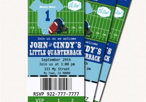 Free Football Baby Shower Invitations Football Baby Shower Printable Ticket Invitations Printable