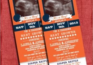 Free Football Baby Shower Invitations Printable Football Baby Shower Ticket 4×9 by Puzzleprints