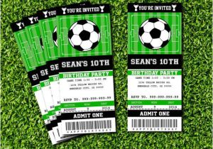 Free Football Party Invitation Templates Uk soccer Ticket Invitation Printable Instant Download